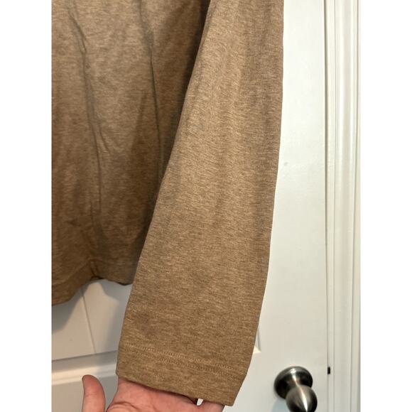 Banana Republic Khaki/Tan Long Sleeve Pullover with 1/4 Zip Size XL - Picture 6 of 12